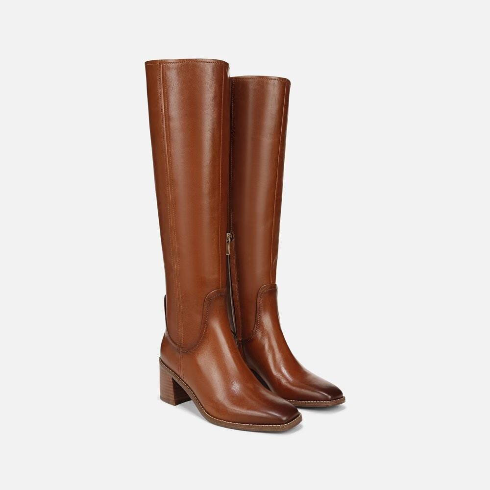 27 EDIT Chestnut Brown Tall Leather Riding Boots